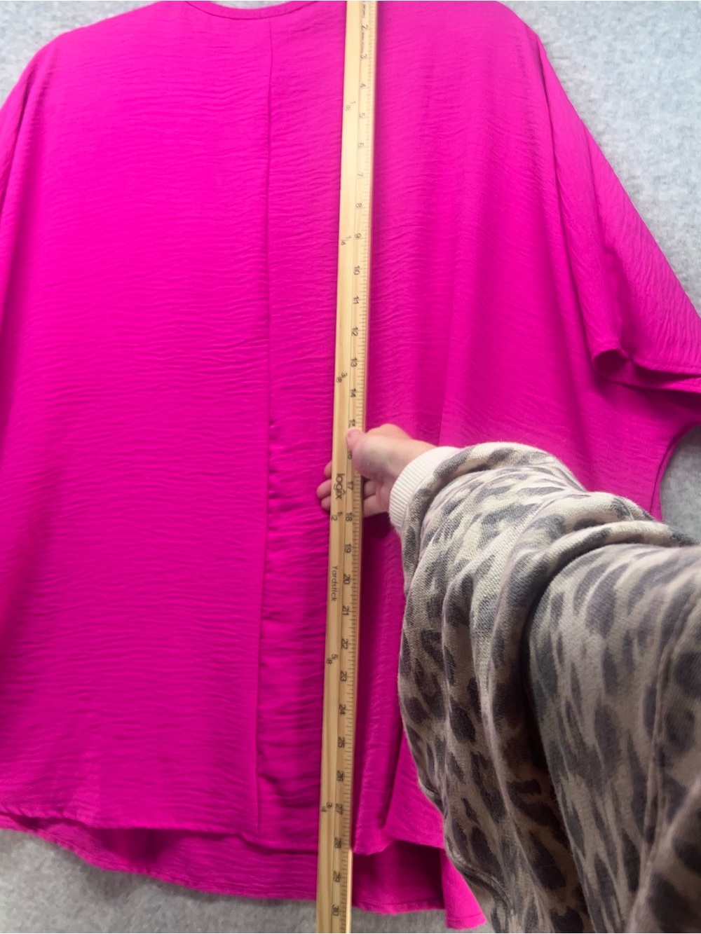 Bright Pink V-Neck Tunic with Chest Pocket - Women - Picture 7 of 8